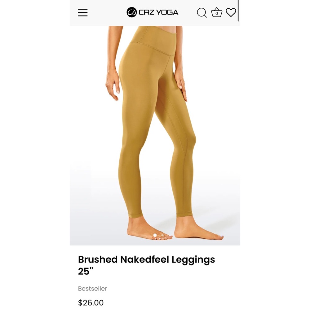 Crz Yoga Brand New Mustard Leggings